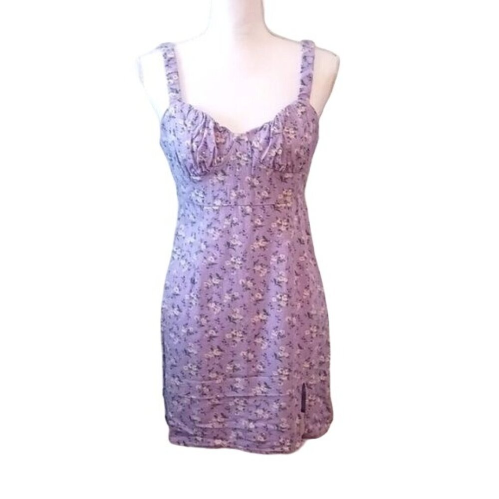 Aeropostale Purple Floral Sleeveless Mini Dress Juniors‎ M